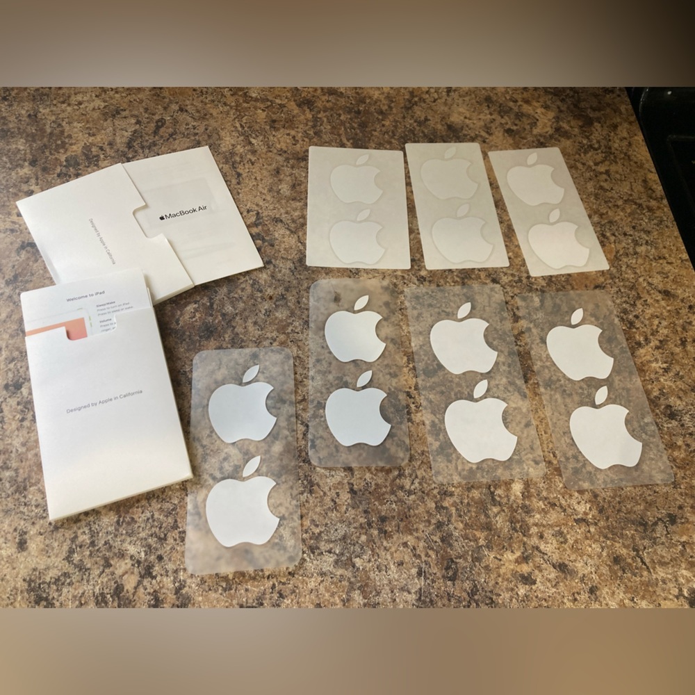 Apple Logo Stickers - White
